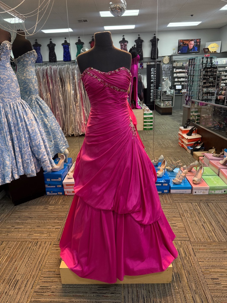 Maggie Sottero Sz-6 4514 Pink Strapless Prom Formal Pageant